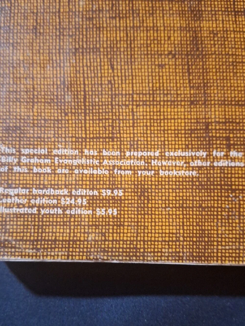 Vintage The Living Bible - Brown and Yellow Cover